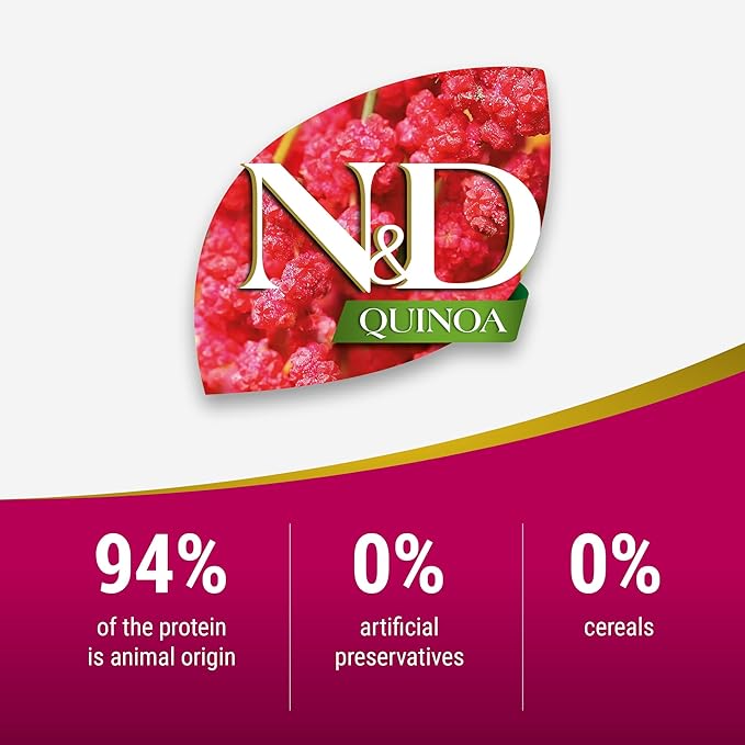 Farmina-nd-quinoa-urinary-cat-food-grain-free-duck-quinoa-cranberry-chamomile-supports-urinary-health-for-adult-cats-1-5kg - Image 2