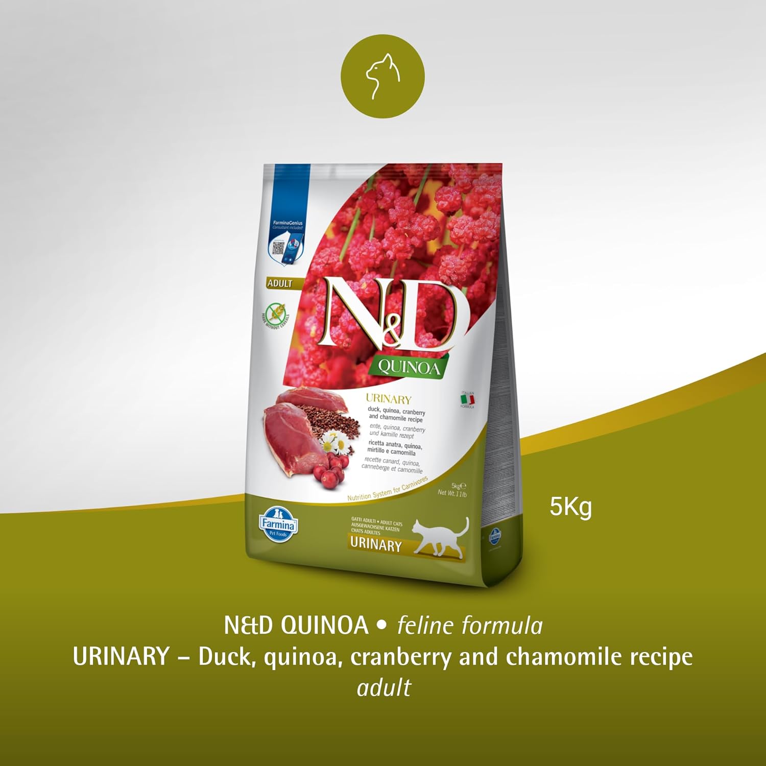 Farmina-nd-quinoa-urinary-cat-food-grain-free-duck-quinoa-cranberry-chamomile-supports-urinary-health-for-adult-cats-1-5kg - Image 6